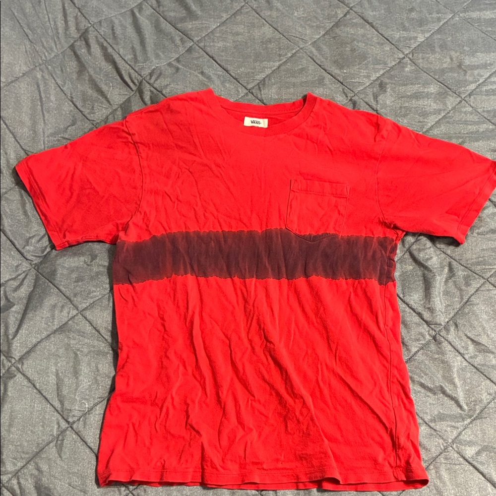 Vans Red and Black Short Sleeve Tee